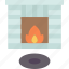 fireplace, living, room, warmth, winter 