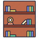 bookshelf, shelf, book, education, interior
