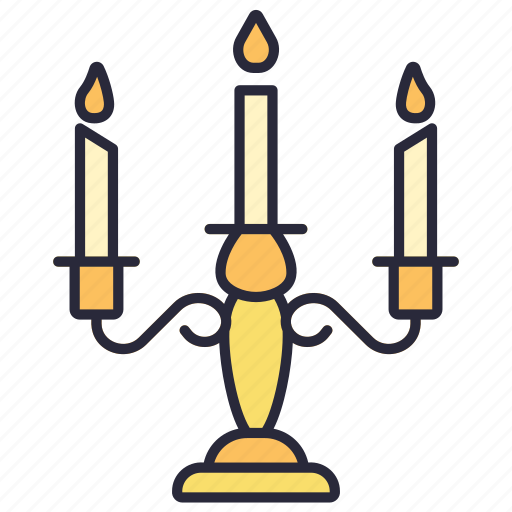 Candelabra, celebration, candle, candlestick, decoration icon - Download on Iconfinder