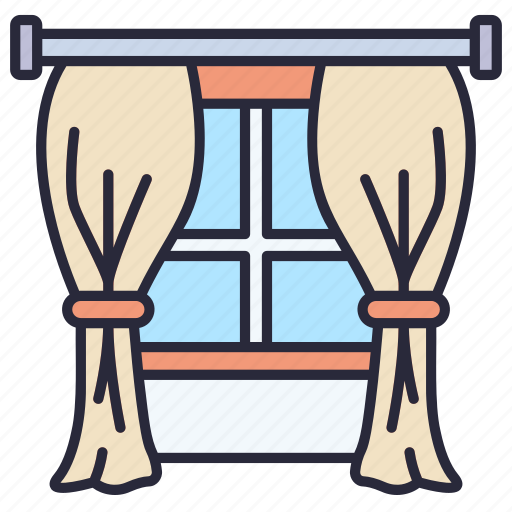 Curtain, fabric, stage, interior, decoration icon - Download on Iconfinder