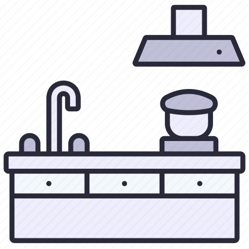 Furniture, decoration, kitchen, interior, counter icon - Download on Iconfinder