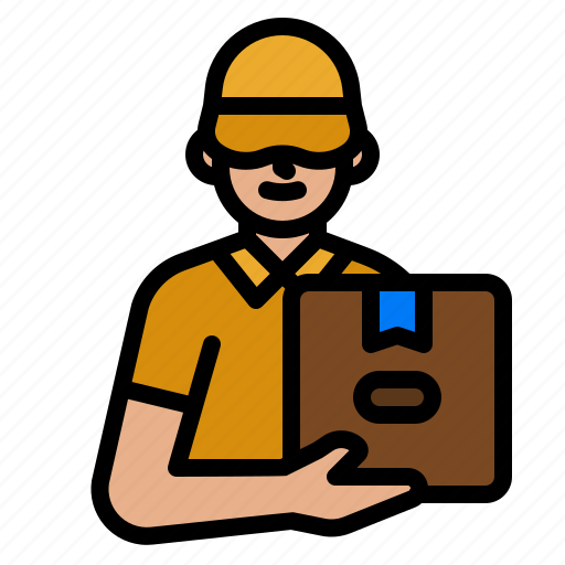 Delivery, man, pickup, box, package icon - Download on Iconfinder