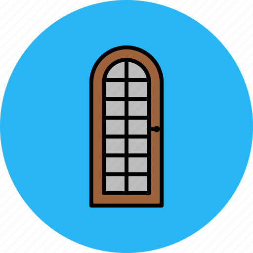 Door, frame, furniture, glass, home icon - Download on Iconfinder