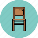chair, furniture, home, paded, wooden