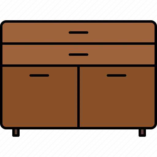 Cabinet, cupboard, doors, drawers, furniture, wooden icon - Download on Iconfinder