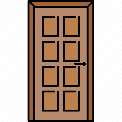 Door, furniture, padded, wooden icon - Download on Iconfinder