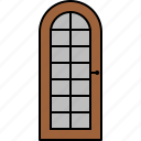 door, furniture, glass, wooden