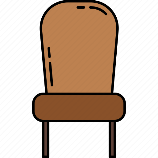 Chair, diningroom, fabric, furniture, paded, wooden icon - Download on Iconfinder