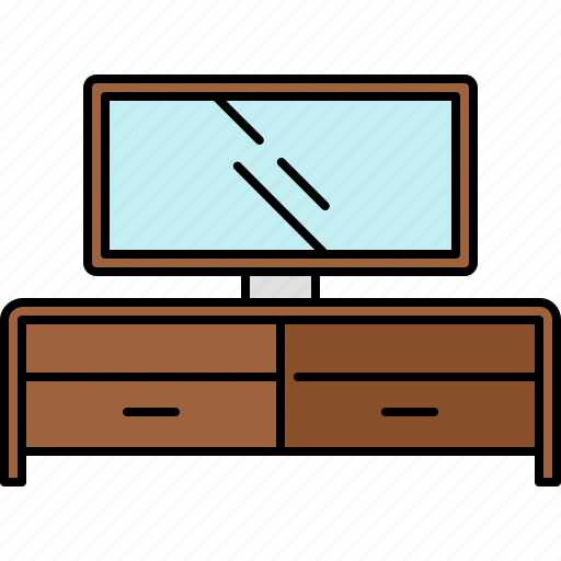 Drawers, endtable, furniture, television, wooden icon - Download on Iconfinder