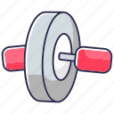 ab roll, ab roll icon, gym equipment, workout
