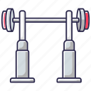 gym, squat rack, squat rack icon, weightlifting
