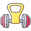 gym equipment, kettlebell handle, kettlebell handle icon, training
