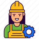avatar, builder, job, profession, woman