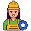 avatar, builder, job, profession, woman 