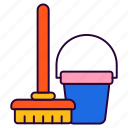bucket, cleaning, mop