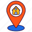 home, house, location, marker, pin 