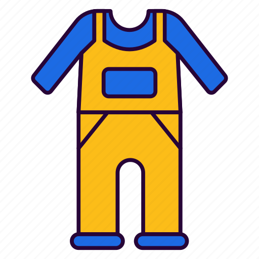 Clothes, coveralls, overalls, template, workwear icon - Download on Iconfinder