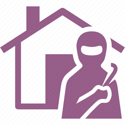 Home insurance, house, thief, vandalism icon - Download on Iconfinder