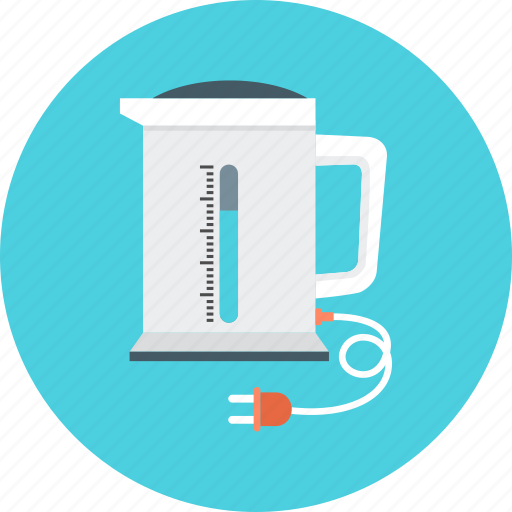 Electric, kettle, warm water, equipment, home appliances, kitchen, plug icon - Download on Iconfinder