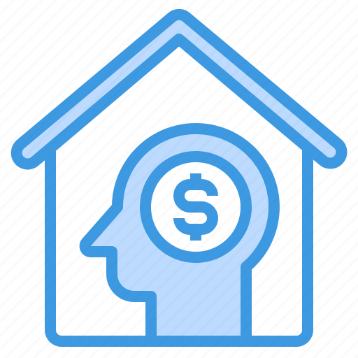 At, business, head, home, money, thinking, working icon - Download on Iconfinder