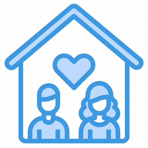 At, family, freelance, heart, home, love, working icon - Download on Iconfinder