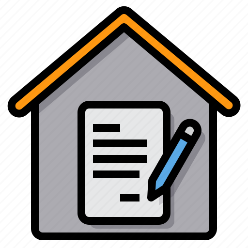 At, contract, document, home, sign, working icon - Download on Iconfinder