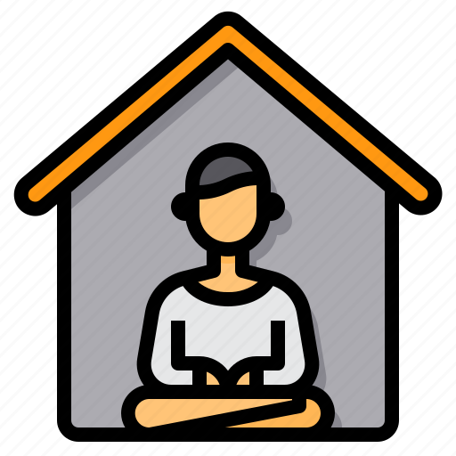 Activity, at, home, meditation, relax, working icon - Download on Iconfinder