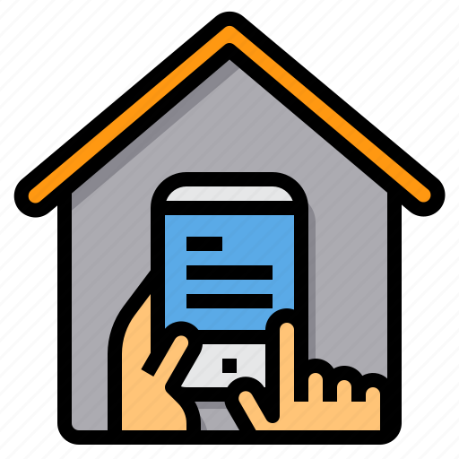 Communication, hands, home, message, smartphone, text, working icon - Download on Iconfinder