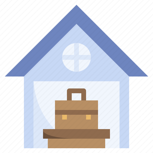 Briefcase, working, at, home, table, office icon - Download on Iconfinder