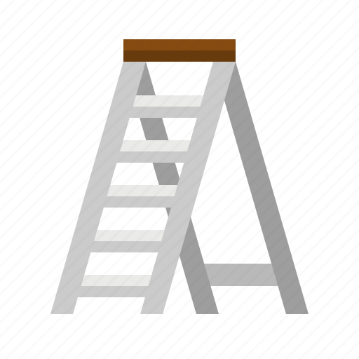 Aluminum, construction, ladder, stairs, tools icon - Download on Iconfinder