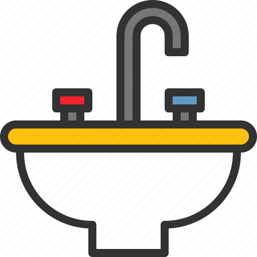 Cold, hot, plumbing, service, sinks, water icon - Download on Iconfinder