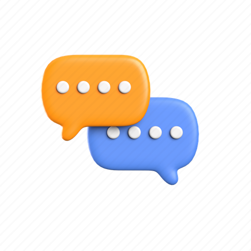 Message, dialog, balloon, comment, bubble, communication, speech 3D illustration - Download on Iconfinder
