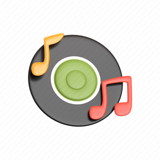 Music, disc, party, album, lifestyle, fun, player 3D illustration - Download on Iconfinder