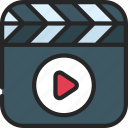 video, app, application, clapperboard, film