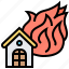 conflagration, devastation, fire, flame, house 