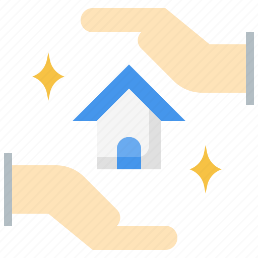 Hand, home, house, insurance, security, shield icon - Download on Iconfinder