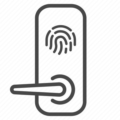 Door, fingerprint, home, protection, security, system icon - Download on Iconfinder