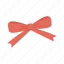 red, ribbon, flat, icon, accessory, comfortable, warm, art, drawing