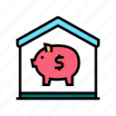 box, home, finance, pig, money, training