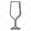 cocktail, wineglass, vector, thin 