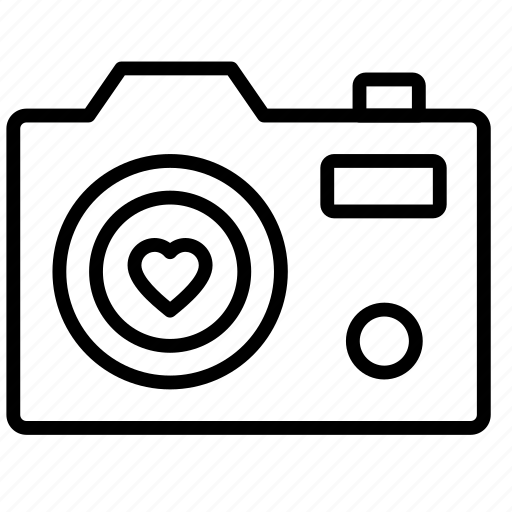 Camera, photo, heart, love, and, romance icon - Download on Iconfinder