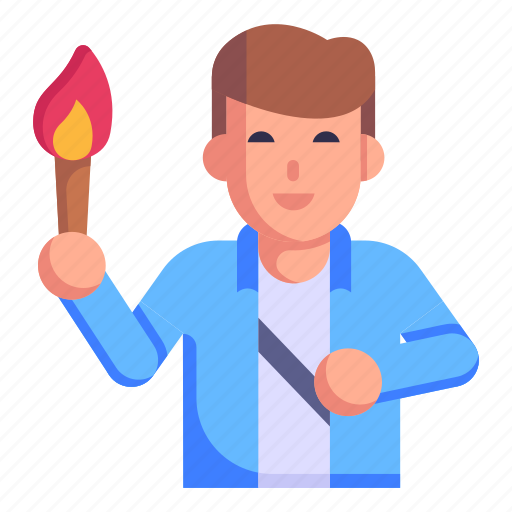 Fackel, firelamp, light, fire, avatar icon - Download on Iconfinder