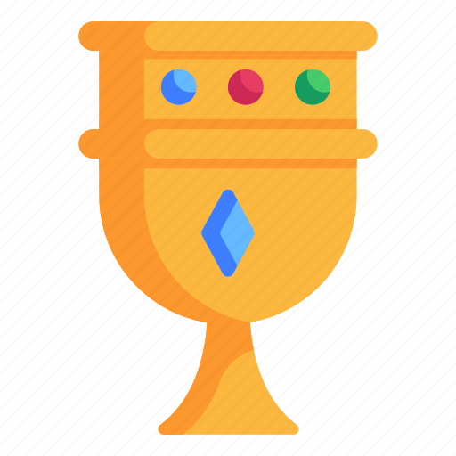 Chalice, goblet, grail, gold cup, drinking vessel icon - Download on Iconfinder