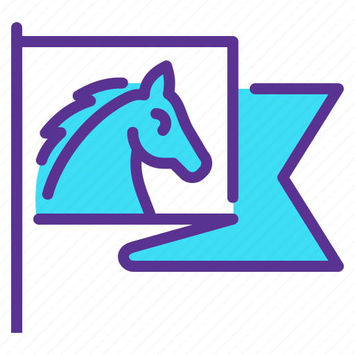 Flag, horse riding, race, rodeo icon - Download on Iconfinder