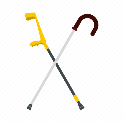 Aid, cane, crutch, medical, stick, support, walking icon - Download on Iconfinder