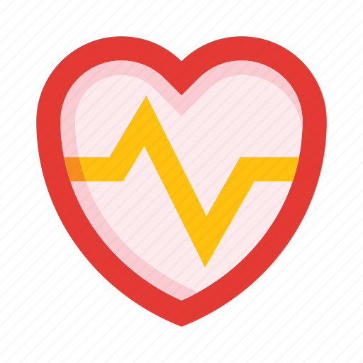 Heart, pulse, rhythm, heartbeat, heart rate, palpitation, beat icon - Download on Iconfinder