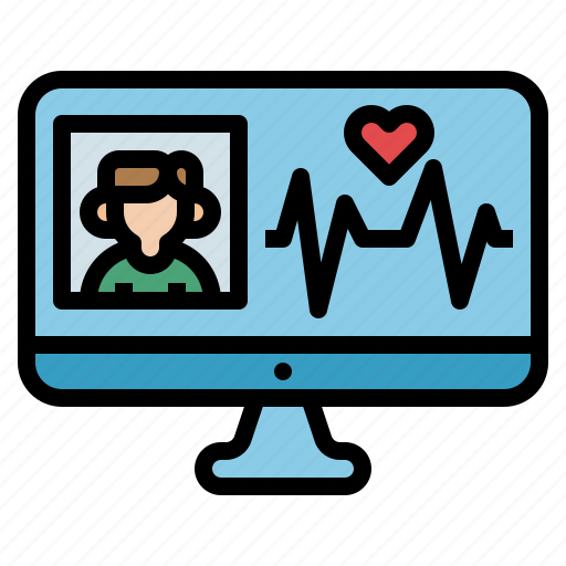 Computer, healthcare, heart, hospital, medical, monitor, rate icon - Download on Iconfinder