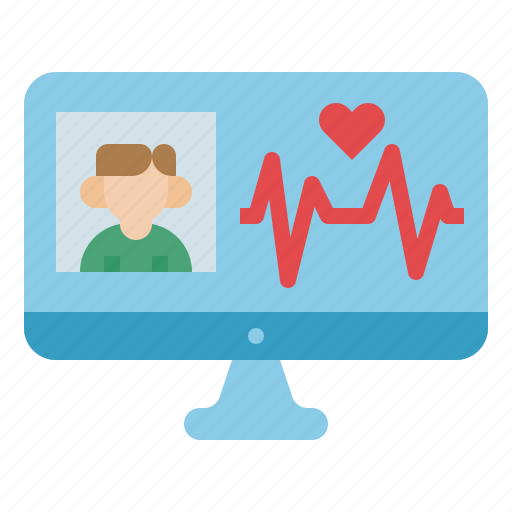 Computer, healthcare, heart, medical, monitor, rate, result icon - Download on Iconfinder