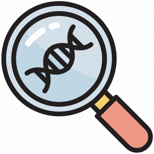 Dna, education, genetic engineering, magnifier, physics, science, university icon - Download on Iconfinder