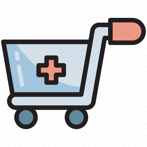 Distribution, hospital, medical, medicine, pharmacy, cart, trolley icon - Download on Iconfinder